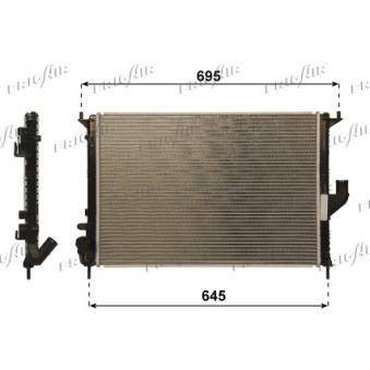 Radiateur, refroidissement du moteur FRIGAIR OEM 8200735039