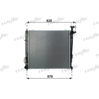Radiateur, refroidissement du moteur FRIGAIR 0133.3045