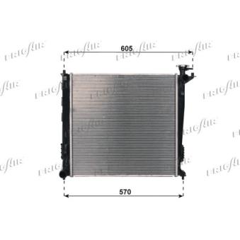 Radiateur, refroidissement du moteur FRIGAIR 0133.3047