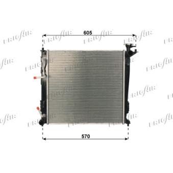 Radiateur, refroidissement du moteur FRIGAIR 0133.3048