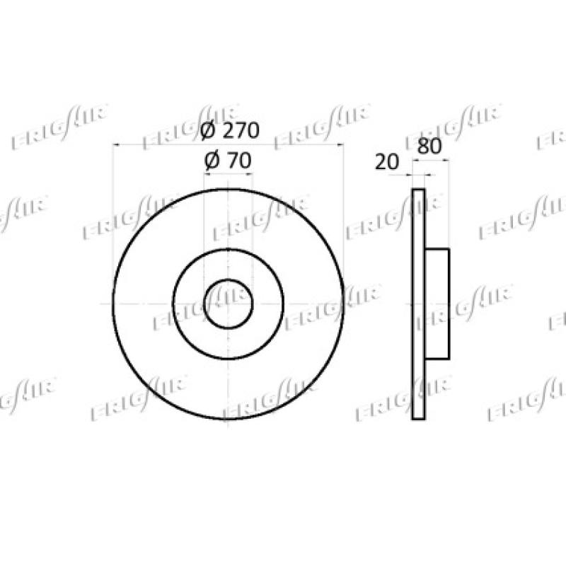 Jeu de 2 disques de frein arrière FRIGAIR DC04.118 - Visuel 1