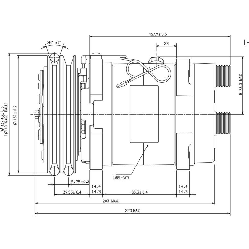 Compresseur, climatisation WEBASTO 62015201B - Visuel 2