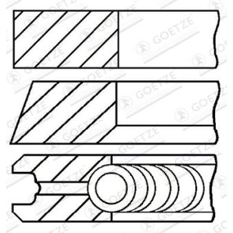 Jeu de segments de pistons GOETZE ENGINE 08-120107-00
