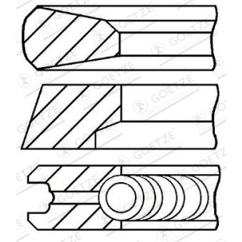 Jeu de segments de pistons GOETZE ENGINE OEM 276132