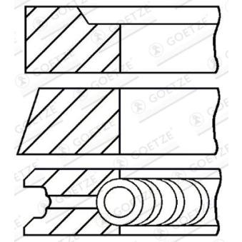Jeu de segments de pistons GOETZE ENGINE 08-124600-00