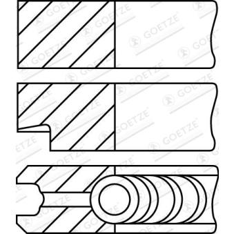 Jeu de segments de pistons GOETZE ENGINE 08-137606-00