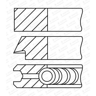 Jeu de segments de pistons GOETZE ENGINE 08-148300-00 pour RENAULT LOGAN 1.6 - 100cv