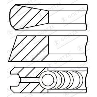 Jeu de segments de pistons GOETZE ENGINE [08-181100-00]