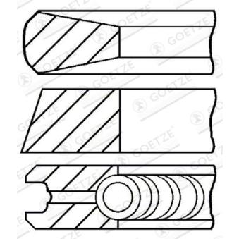 Jeu de segments de pistons GOETZE ENGINE 08-245208-00