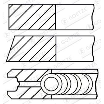 Jeu de segments de pistons GOETZE ENGINE [08-294500-00]