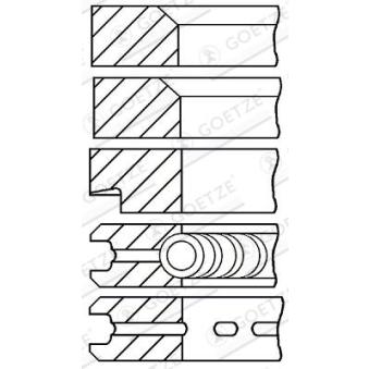 Jeu de segments de pistons GOETZE ENGINE OEM 41158029