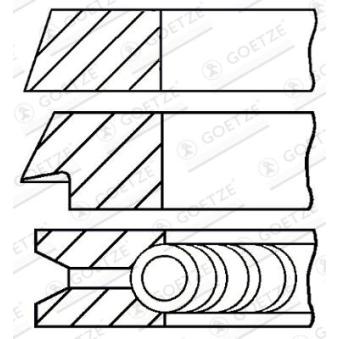 Jeu de segments de pistons GOETZE ENGINE 08-326100-00 Jeu de segments de pistons GOETZE ENGINE 08-326100-00