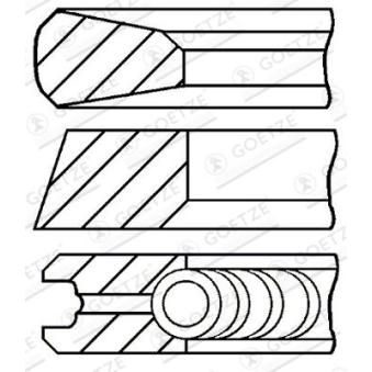Jeu de segments de pistons GOETZE ENGINE [08-337000-00]