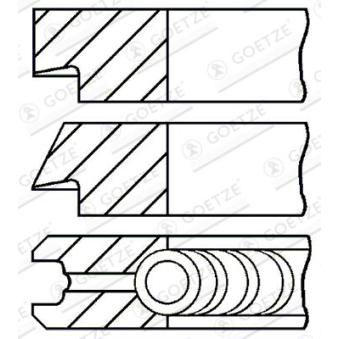 Jeu de segments de pistons GOETZE ENGINE 08-438300-00 pour ROVER 100 1.4 Turbo - 150cv Jeu de segments de pistons GOETZE ENGINE 08-438300-00 pour ROVER 100 1.4 Turbo - 150cv