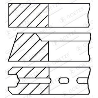 Jeu de segments de pistons GOETZE ENGINE 08-520107-00
