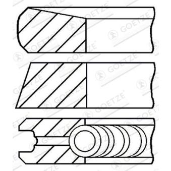Jeu de segments de pistons GOETZE ENGINE 08-526300-00 Jeu de segments de pistons GOETZE ENGINE 08-526300-00