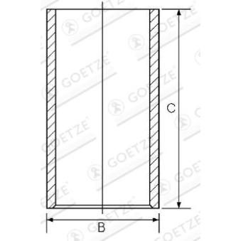 Chemise de cylindre GOETZE ENGINE [14-011041-00]