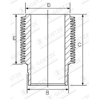 Chemise de cylindre GOETZE ENGINE [14-900100-00]