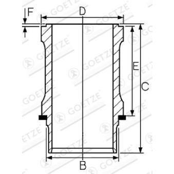 Chemise de cylindre GOETZE ENGINE [15-570060-00]