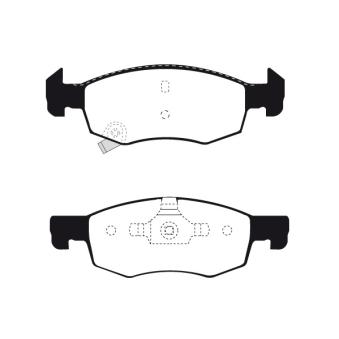 Jeu de 4 plaquettes de frein avant RAICAM OEM 95524972