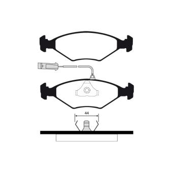 Jeu de 4 plaquettes de frein avant RAICAM OEM 9947457