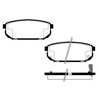 Jeu de 4 plaquettes de frein arrière RAICAM OEM 583023EE00