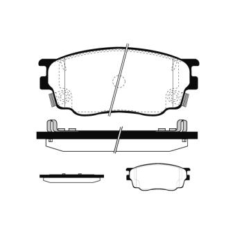 Jeu de 4 plaquettes de frein avant RAICAM OEM 5520065J23