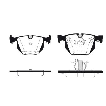 Jeu de 4 plaquettes de frein arrière RAICAM OEM 34216761285 Jeu de 4 plaquettes de frein arrière RAICAM OEM 34216761285