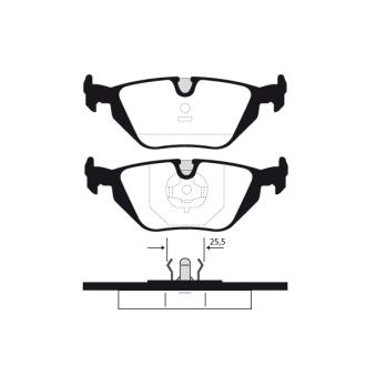 Jeu de 4 plaquettes de frein arrière RAICAM OEM 34211165233 Jeu de 4 plaquettes de frein arrière RAICAM OEM 34211165233