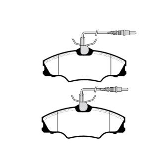 Jeu de 4 plaquettes de frein avant RAICAM OEM 425268