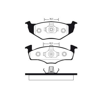 Jeu de 4 plaquettes de frein avant RAICAM OEM 1H0698151A