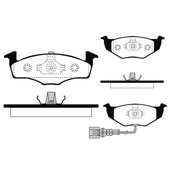 Jeu de 4 plaquettes de frein avant RAICAM OEM 6Q0698151B