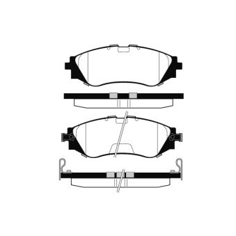 Jeu de 4 plaquettes de frein avant RAICAM OEM 96391891