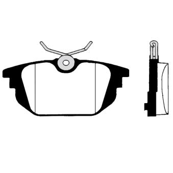 Jeu de 4 plaquettes de frein arrière RAICAM OEM 9941211