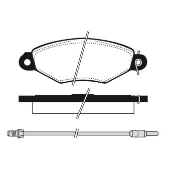 Jeu de 4 plaquettes de frein avant RAICAM OEM 7701205996 Jeu de 4 plaquettes de frein avant RAICAM OEM 7701205996