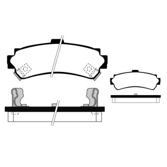 Jeu de 4 plaquettes de frein arrière RAICAM OEM 440600M890 Jeu de 4 plaquettes de frein arrière RAICAM OEM 440600M890