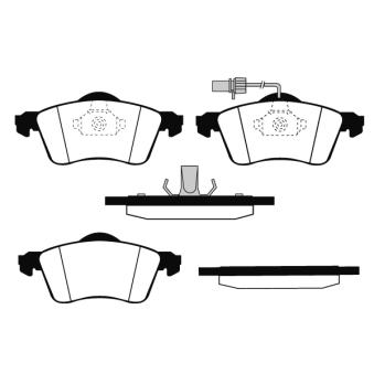 Jeu de 4 plaquettes de frein avant RAICAM OEM 7D0698151F