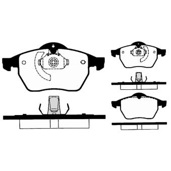 Jeu de 4 plaquettes de frein avant RAICAM OEM 1605654