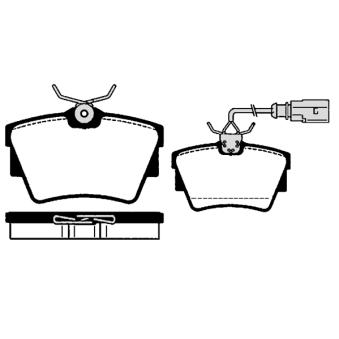Jeu de 4 plaquettes de frein arrière RAICAM OEM 5M212M008BB