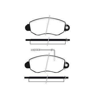 Jeu de 4 plaquettes de frein avant RAICAM OEM 410609X525