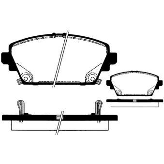 Jeu de 4 plaquettes de frein avant RAICAM OEM 45022S1AE51