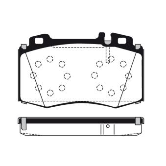 Jeu de 4 plaquettes de frein avant RAICAM OEM 0034200820