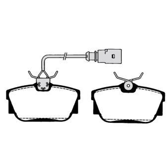 Jeu de 4 plaquettes de frein arrière RAICAM OEM YM2J2M008AA