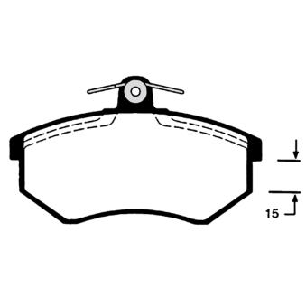 Jeu de 4 plaquettes de frein avant RAICAM OEM 8D0698151L