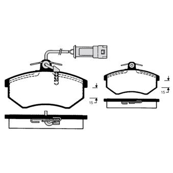 Jeu de 4 plaquettes de frein avant RAICAM OEM 431698151F