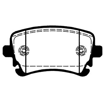 Jeu de 4 plaquettes de frein arrière RAICAM OEM 8E0698451H