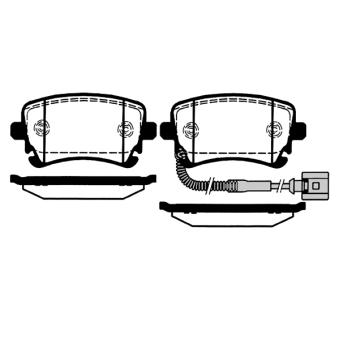 Jeu de 4 plaquettes de frein arrière RAICAM OEM 3D0698451 Jeu de 4 plaquettes de frein arrière RAICAM OEM 3D0698451
