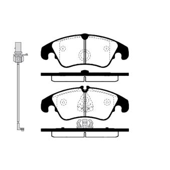 Jeu de 4 plaquettes de frein avant RAICAM OEM 1721654
