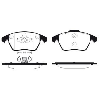 Jeu de 4 plaquettes de frein avant RAICAM OEM 425488