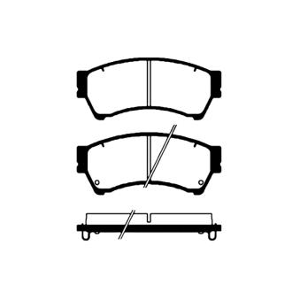 Jeu de 4 plaquettes de frein avant RAICAM OEM GSYD3328Z